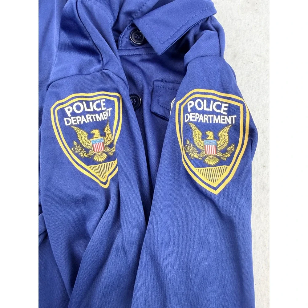 Spirit Halloween Police Officer Costume Toddler 5T-6T Navy Blue 4 Piece Set